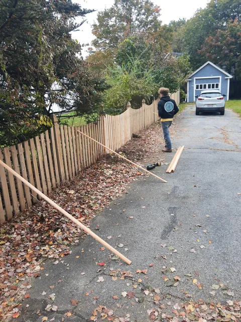 power washed fence new fence install