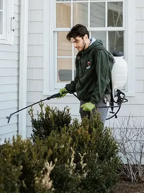 Val-U-Pest technician applying outdoor insect repellant
