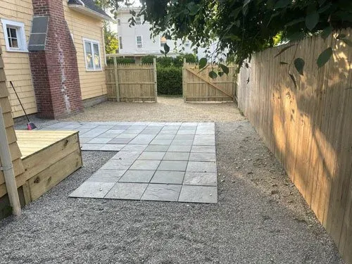 new clean backyard, larger patio