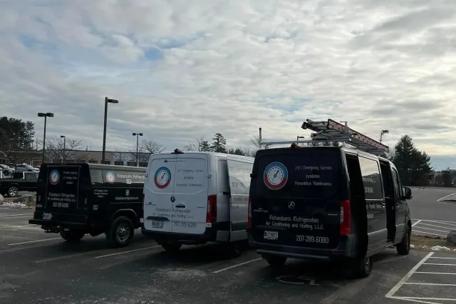 Richardson's Mechanical service trucks in Scarborough, Maine