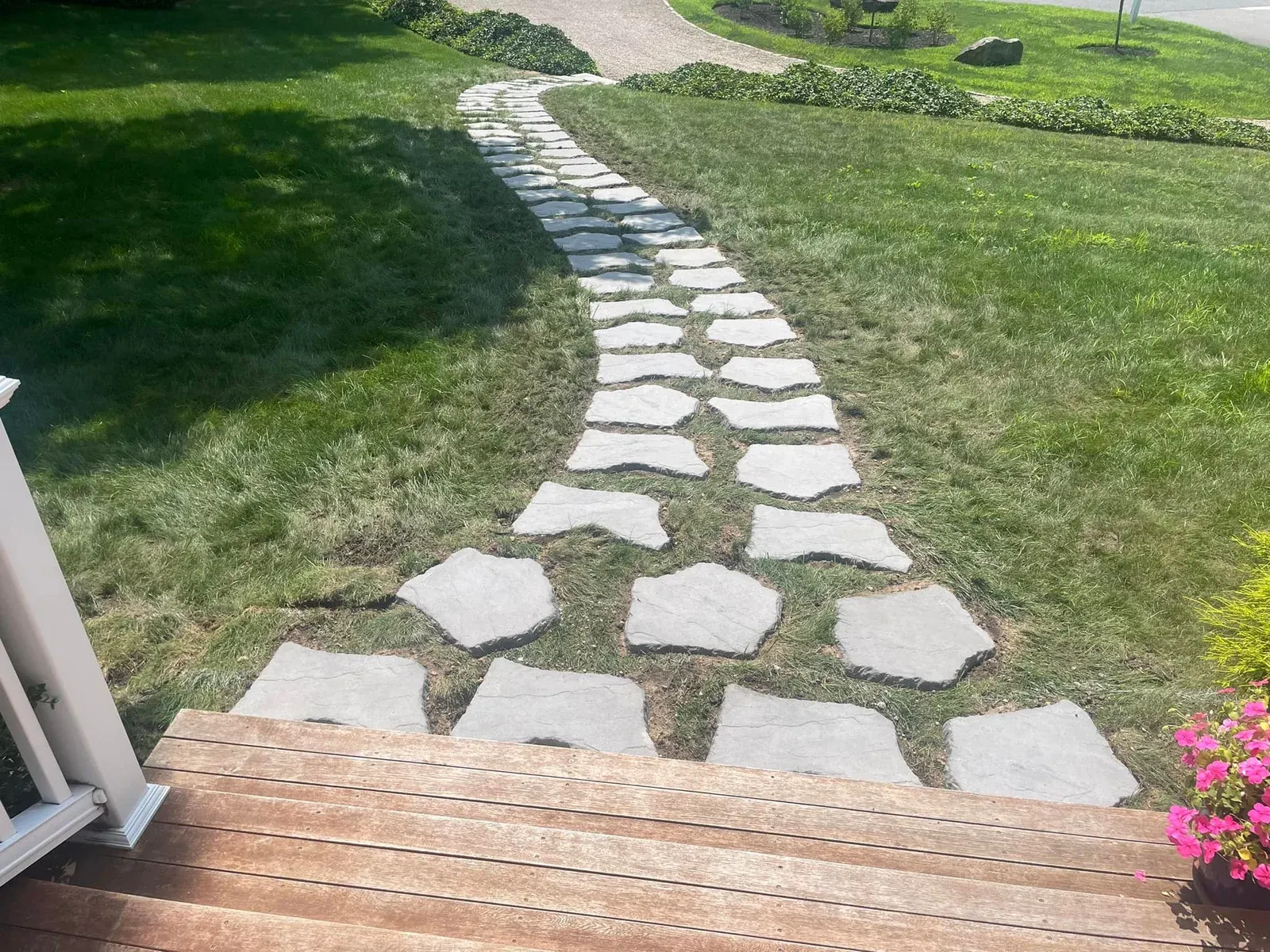 landscaping and Hardscaping down a hill