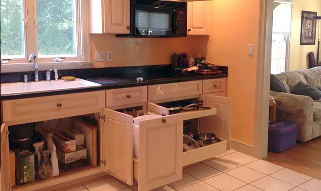 After Lower Pull Out Cabinets