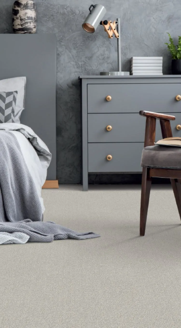 Installed carpet in bedroom