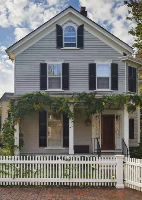 Front view of house from project