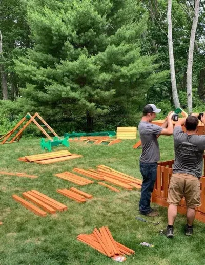 Kids play and picnic area being built in greater portland maine