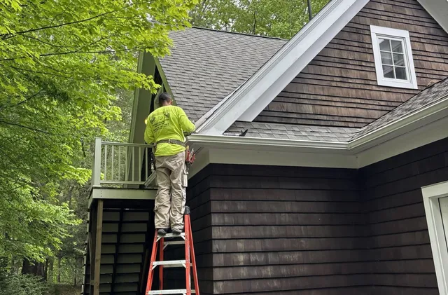 New England Seamless Gutter Installation and Cleaning - Gutter Replacement Services and Gutter Cleaning Services work photo