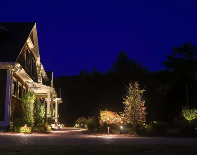Landscape lighting project by Rainfall Irrigation