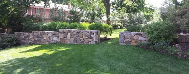 Retaining walls of stone or lumber in Westchester New York