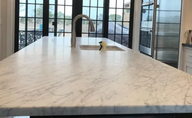 Satin Honed Marble After