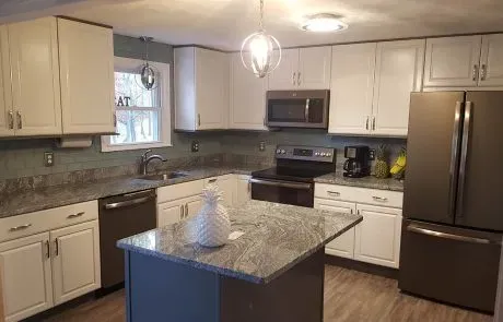 Kitchen After Renovation Project In Newbury MA