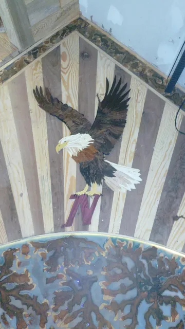 Completed hardwood eagle