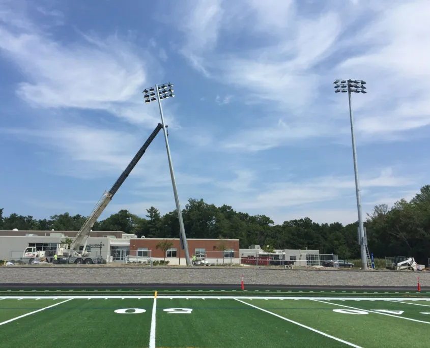 outdoor lighting elctrical installation athletic field