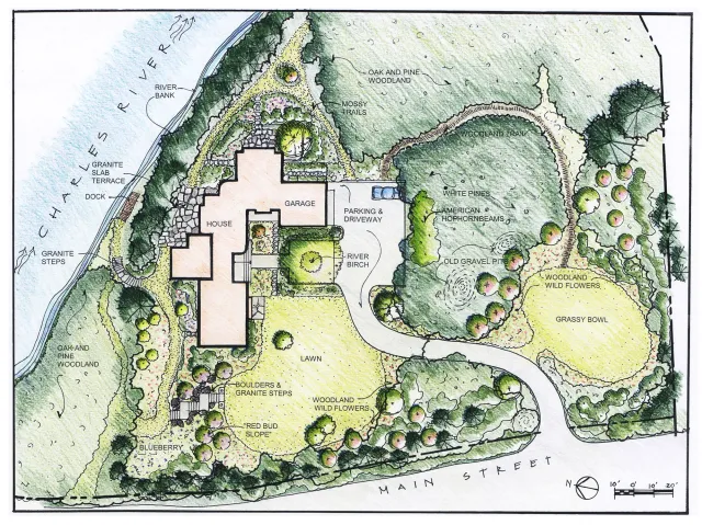 Landscape architects and designers Sherborn Massachusetts Phippsburg Maine