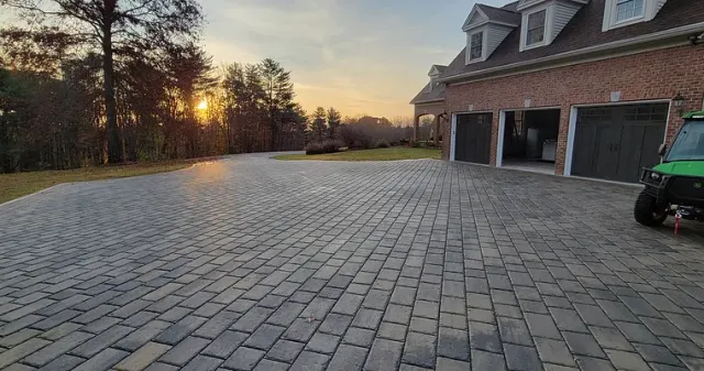 Permeable driveway pavers, custom driveway, paver driveway