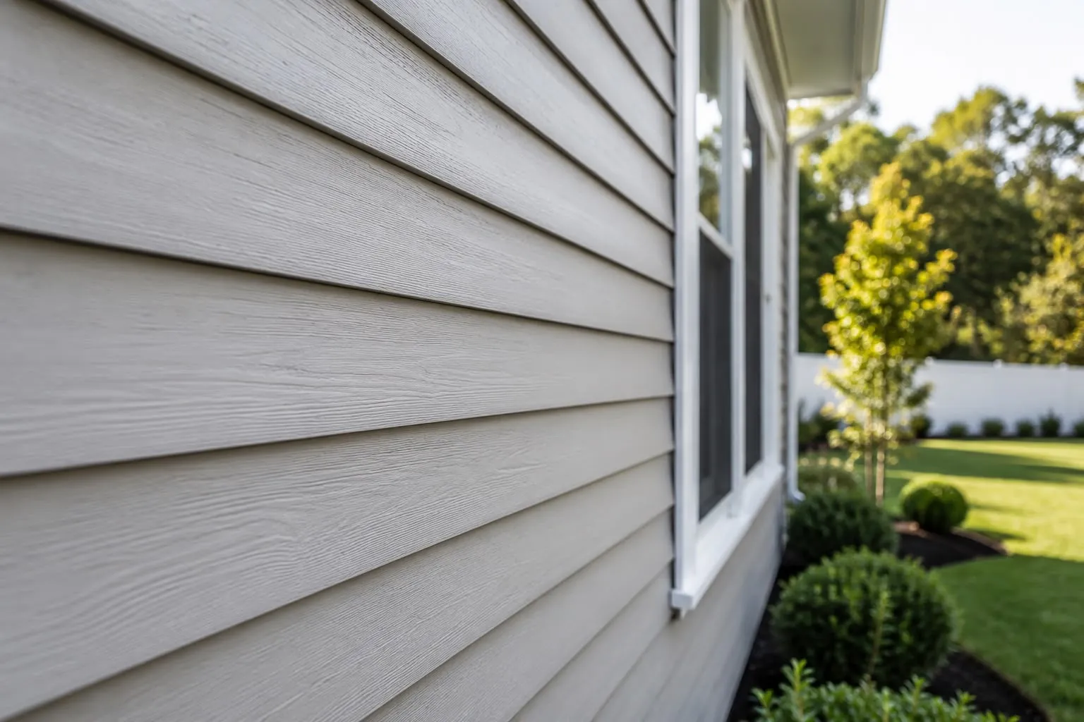 Siding contractor working on a Cape Cod home
