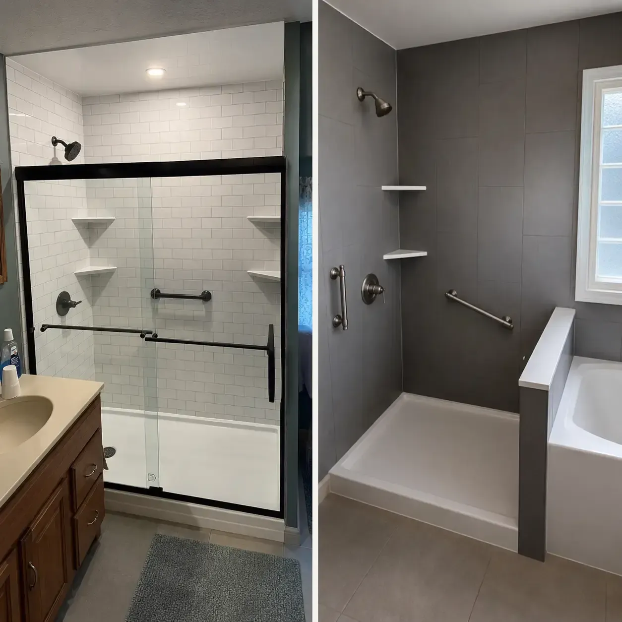 Prime Bath remodeling team reviewing a project plan