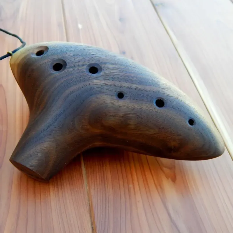 Alto Ocarina Flute in Walnut