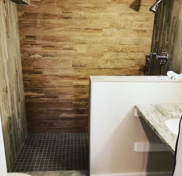 Modern shower and bathroom remodel Fairfield County
