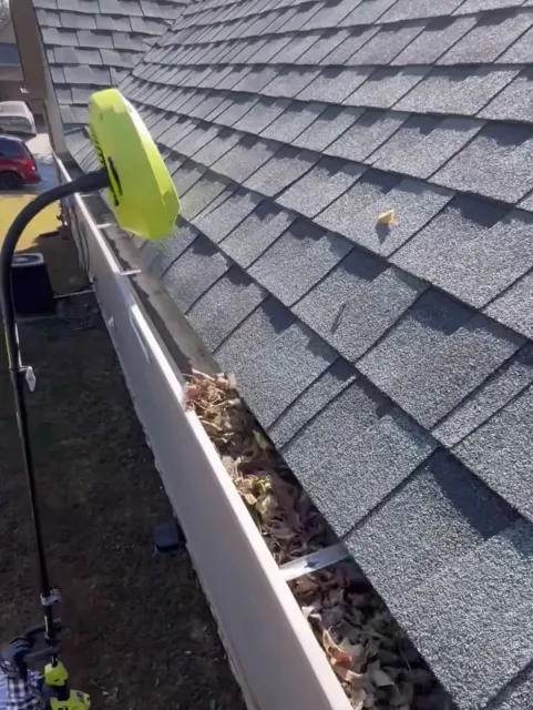 Gutter being washed