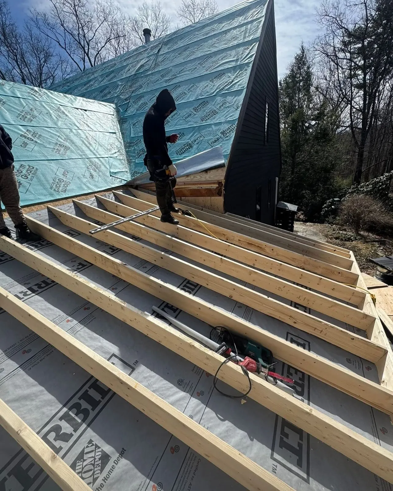 Metal roof crew