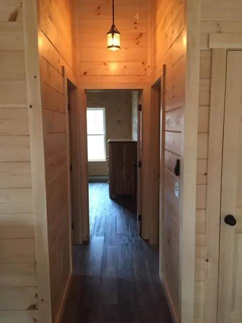 Hallway lighting installation by Gilbert Electric