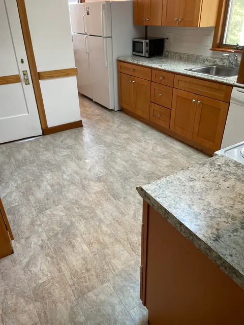 Kitchen floor after cleaning
