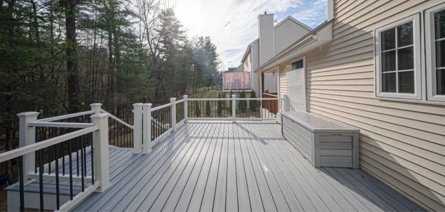 Custom deck built by Lumi Construction Management in Massachusetts