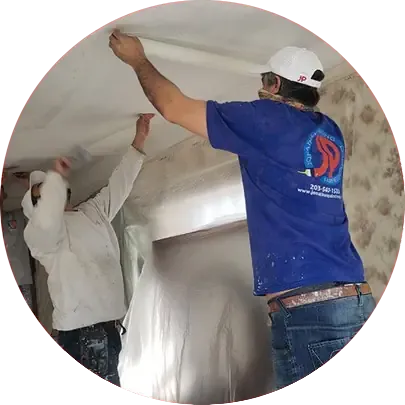 Guys working in the roof. Jonathan Painting.
