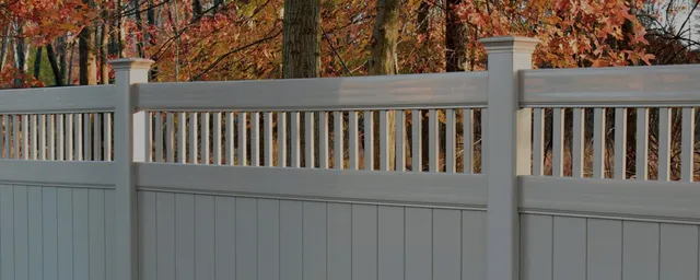 Vinyl fence installation by Hulme Fence in Methuen, Massachusetts