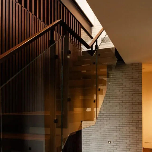 Moody Stair Structure Glass Rails
