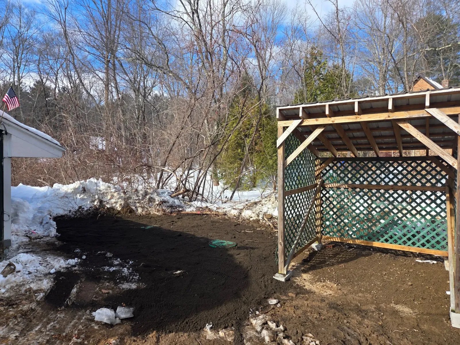 Finished septic system installation with restored yard Belchertown MA
