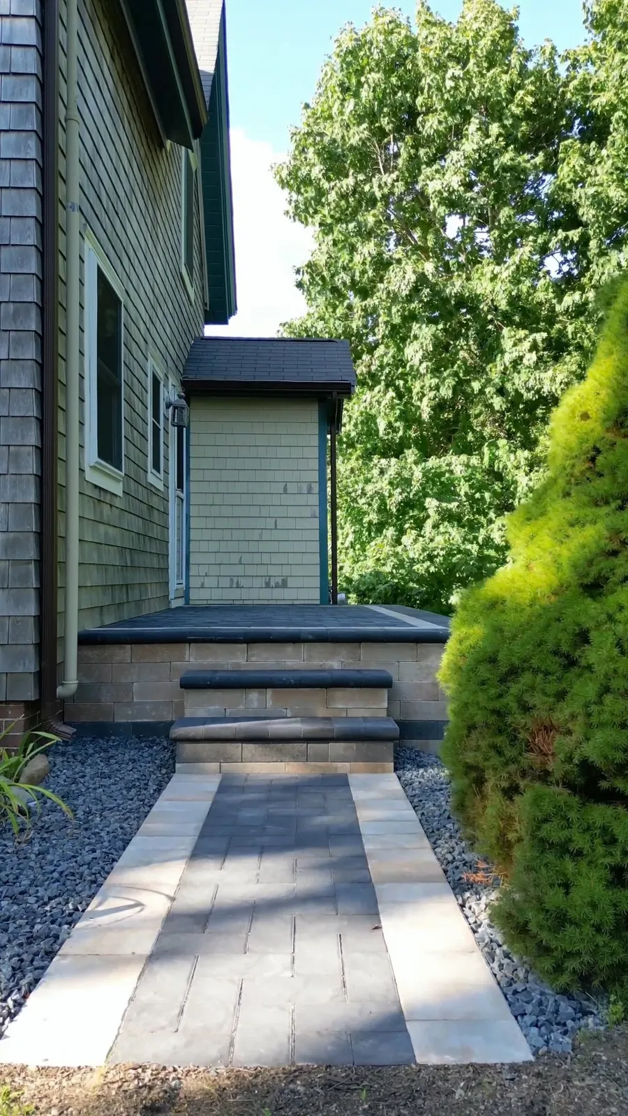Elevate your outdoor living with a raised patio 😊

Raised patio, steps and walkway installed in Kingston.

#patio #patiolife #patiogoals #elevatedview #steps #patiodesign #pavers #landscaping #landscape #landscapedesign #hardscape #hardscapes #hardscapedesign #masonry #middleboro #capecod #onset #boston #newengland #plymouthma #outdoorliving #homeandgarden #backyard #backyardgoals
