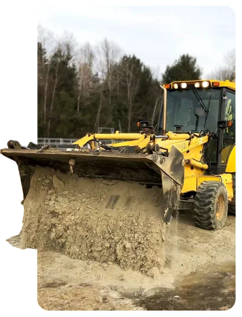 truck pushing dirt fit stroke