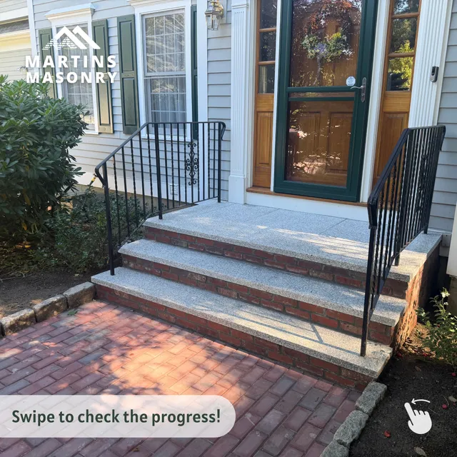 There’s something about a new front entrance that changes the whole feel of a home. 🙌

We gave this one a fresh new look while keeping that classic style that fits the house perfectly. Really happy with how everything came together!

Cambridge Ruby Onyx 4x8 pavers • Royal Granite • Brick Veneer

Swipe to see where we started 👀

#MartinsMasonry #CambridgePavers #Granite #BrickVeneer #Masonry #Massachusetts
