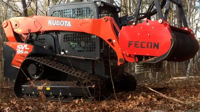 Skid steer with mulching drum