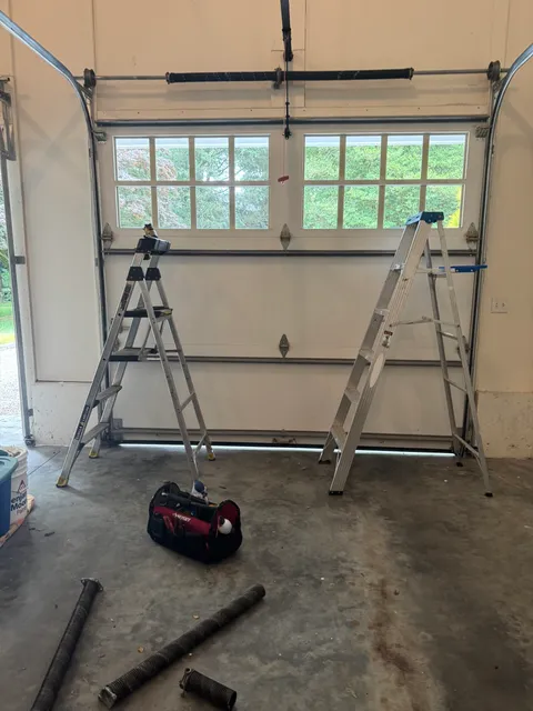 Garage door torsion spring installation in Bloomfield CT