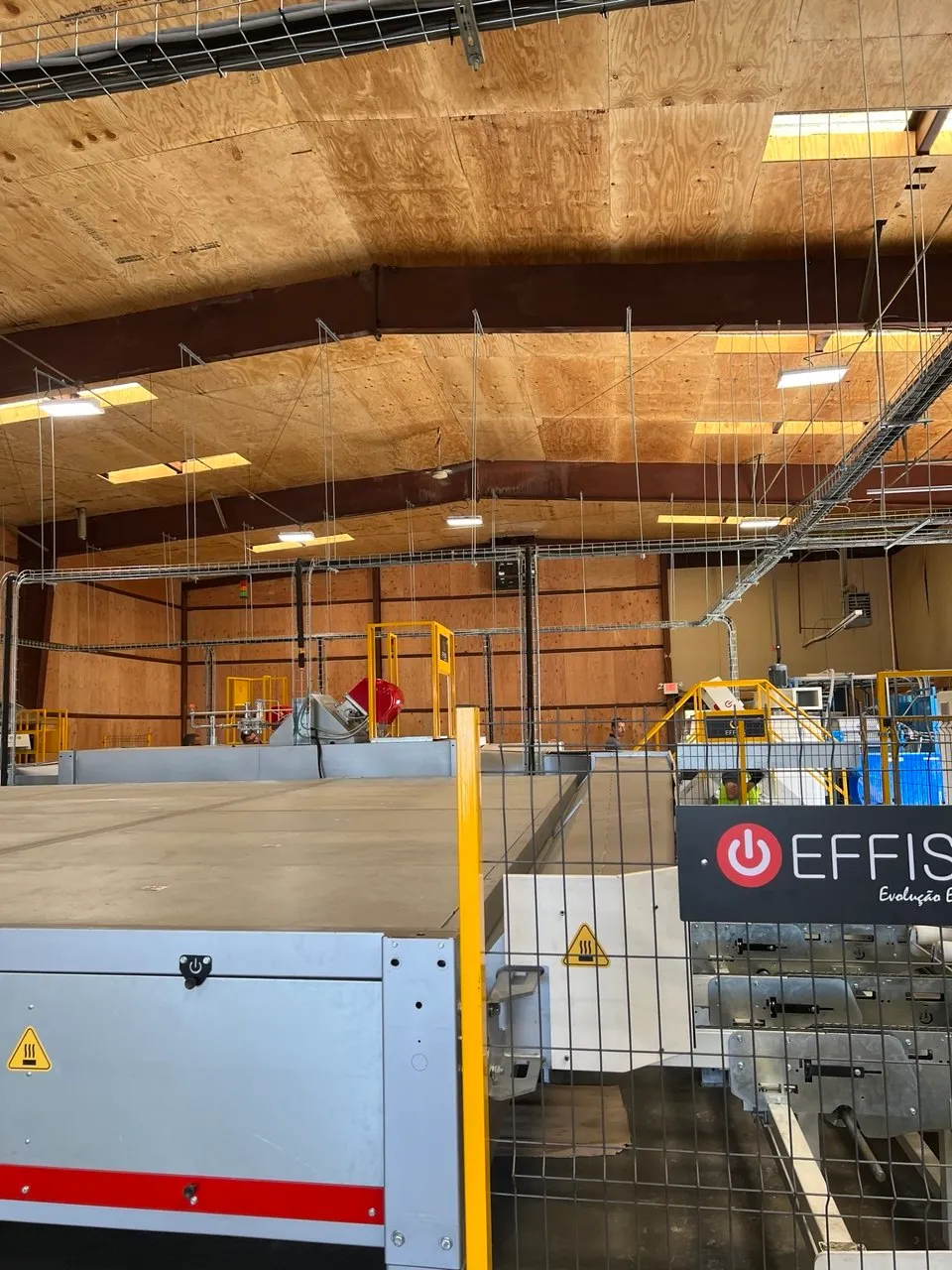 Cable tray and LED lighting overhead