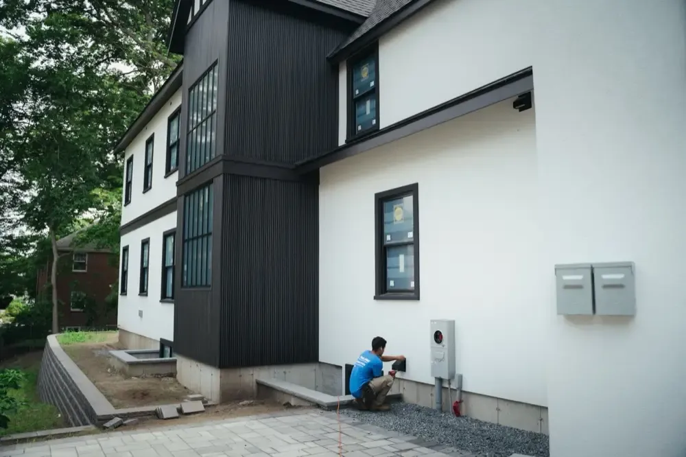 Skill HVAC technician on a residential installation — Skill HVAC Service
