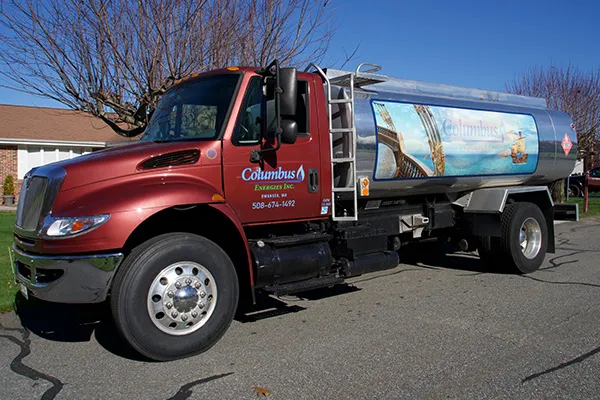 Heating oil delivery truck