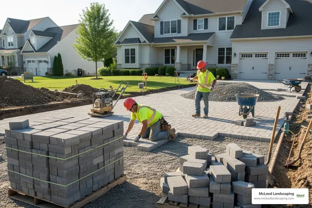 Driveway paver installation