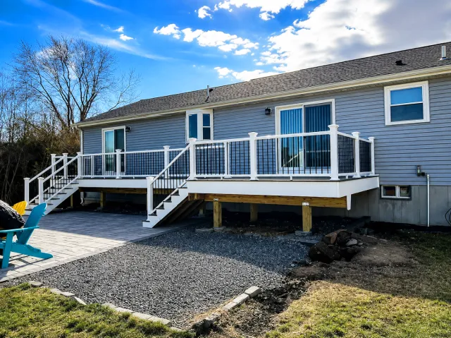 Deck builder Swansea MA outdoor living project by Amaral Services