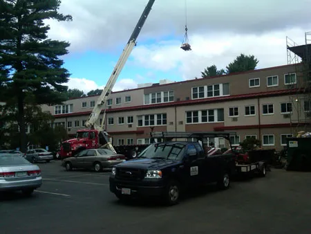 Commercial roofing system installed by R & H Roofing