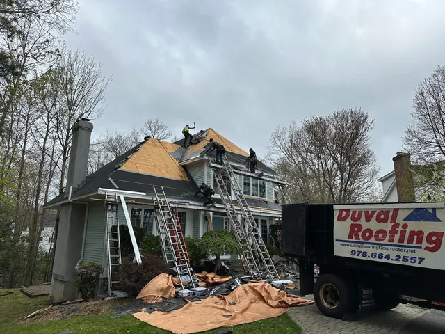 Shingling the front slope