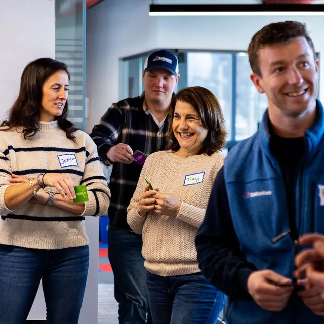 A candid photo of employees.