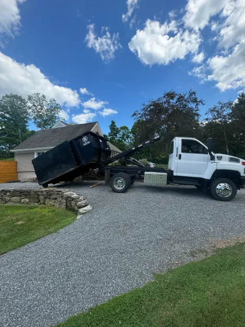 Connecticut construction cleanup with Dans Cans dumpster service