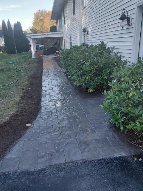 Stamped Concrete Walkway