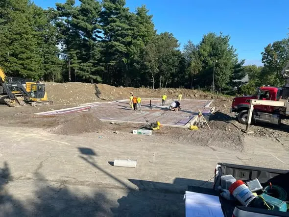New-construction foundation and slab work