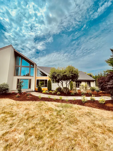 House with landscaped elements in front