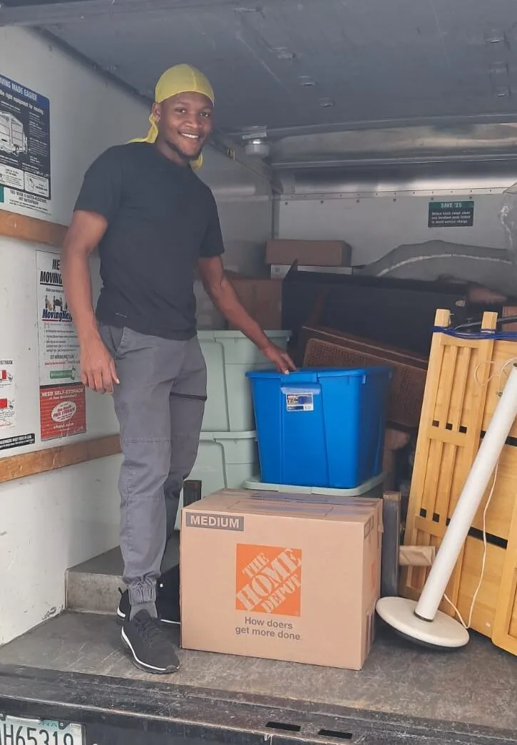 Bellah Moving Services owner - John - during a residential apartment move