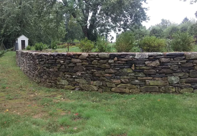 stone wall featuring New England fieldstone